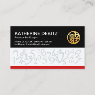 Creatieve financiële boekhouding nummers visitekaartje