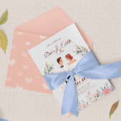 Creatieve Floral Illustratie Bruiloft Uitnodiging