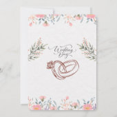 Creatieve Floral Illustratie Bruiloft Uitnodiging (Achterkant)