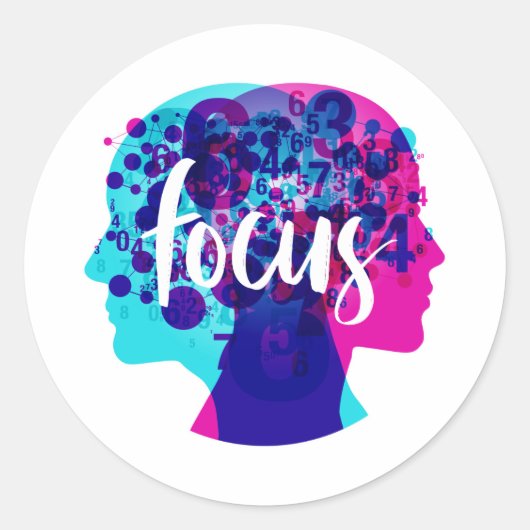 Creatieve focus ronde sticker (Voorkant)