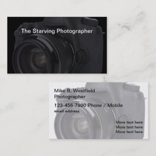 Creatieve Fotograaf Zakelijke Kaarten Sjabloon Visitekaartje