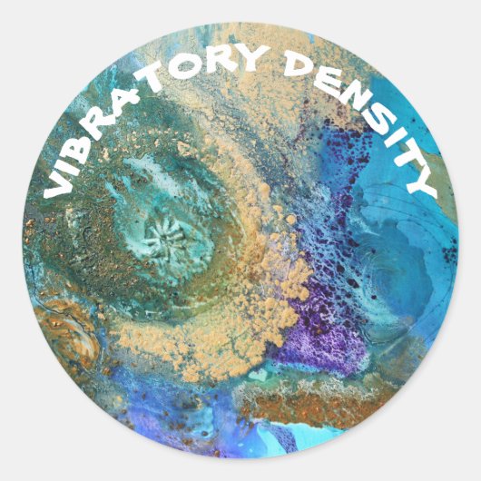 Creatieve frequenties Stickers, trillingsdichtheid Ronde Sticker (Voorkant)