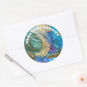 Creatieve frequenties Stickers, trillingsdichtheid Ronde Sticker (Envelop)