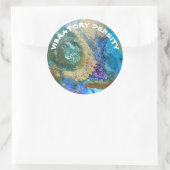 Creatieve frequenties Stickers, trillingsdichtheid Ronde Sticker (Tas)