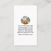 Creatieve futuristische Box Stripe Handyman Visitekaartje (Achterkant)