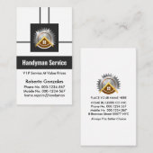 Creatieve futuristische Box Stripe Handyman Visitekaartje (Voorkant / Achterkant)