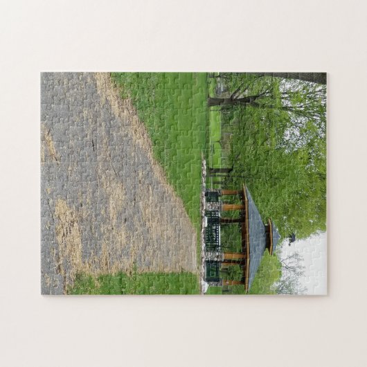 Creatieve gazebo herfst foto puzzel (Horizontaal)