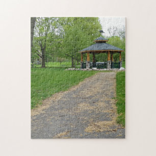 Creatieve gazebo herfst foto puzzel