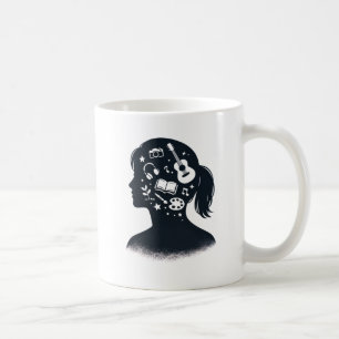 Creatieve Geest Silhouet   Gepersonaliseerde Artis Koffiemok