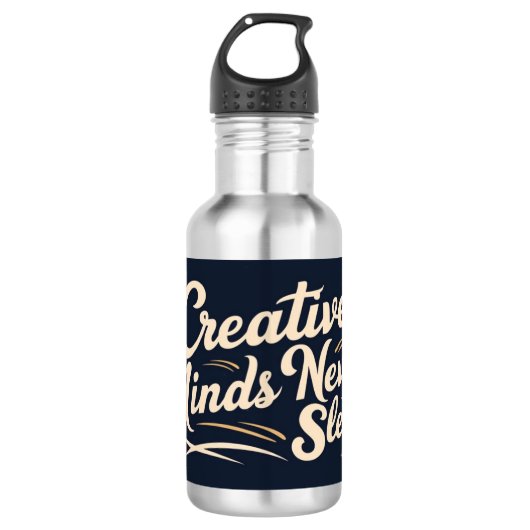 Creatieve geesten slapen nooit 2 waterfles (Voorkant)