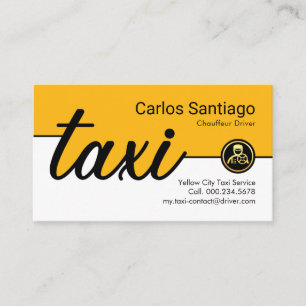 Creatieve Gele Taxi Service Lijn Visitekaartje