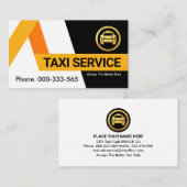 Creatieve gele taxiroutes visitekaartje (Voorkant / Achterkant)