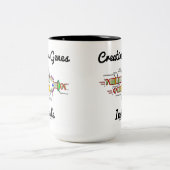 Creatieve genen binnen (DNA-replicatie) Tweekleurige Koffiemok (Center)