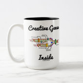 Creatieve genen binnen (DNA-replicatie) Tweekleurige Koffiemok (Links)
