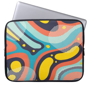 Creatieve geometrische kleurrijke achtergrond met laptop sleeve
