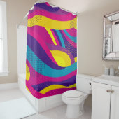 Creatieve geometrische kleurrijke heldere achtergr douchegordijn (In situ)