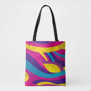 Creatieve geometrische kleurrijke heldere achtergr tote bag