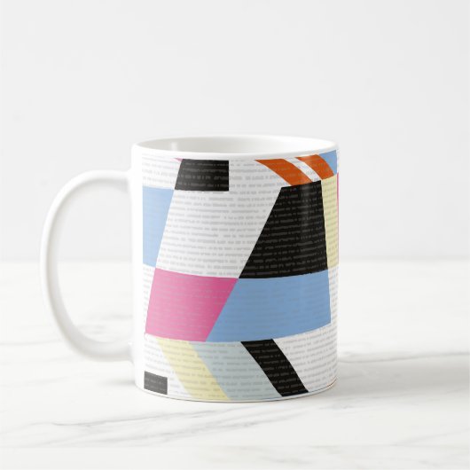 Creatieve geometrische vormen, ontwerp van het len koffiemok (Links)