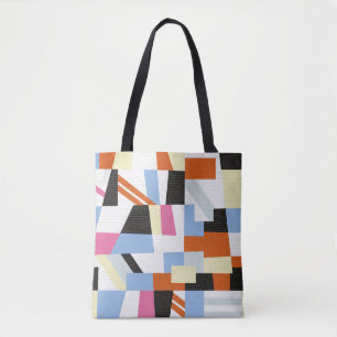 Creatieve geometrische vormen, ontwerp van het len tote bag