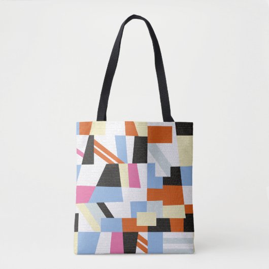 Creatieve geometrische vormen, ontwerp van het len tote bag (Voorkant)
