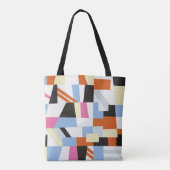 Creatieve geometrische vormen, ontwerp van het len tote bag (Achterkant)