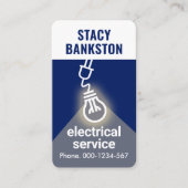 Creatieve gloeilamp flitslicht straal visitekaartje (Voorkant)