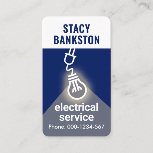 Creatieve gloeilamp flitslicht straal visitekaartje (Voorkant)