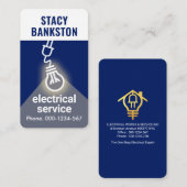 Creatieve gloeilamp flitslicht straal visitekaartje (Voorkant / Achterkant)