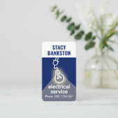 Creatieve gloeilamp flitslicht straal visitekaartje (Staand voorkant)