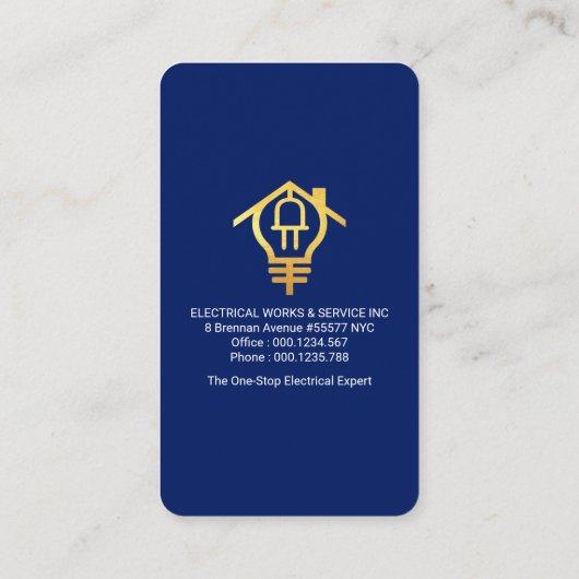 Creatieve gloeilamp flitslicht straal visitekaartje (Achterkant)