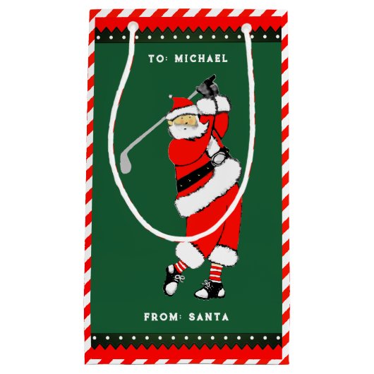 Creatieve Golf Kerst Kleine Gift Bag Klein Cadeauzakje (Voorkant)