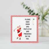 Creatieve Golf Kerstkaart Kaart (Staand voorkant)
