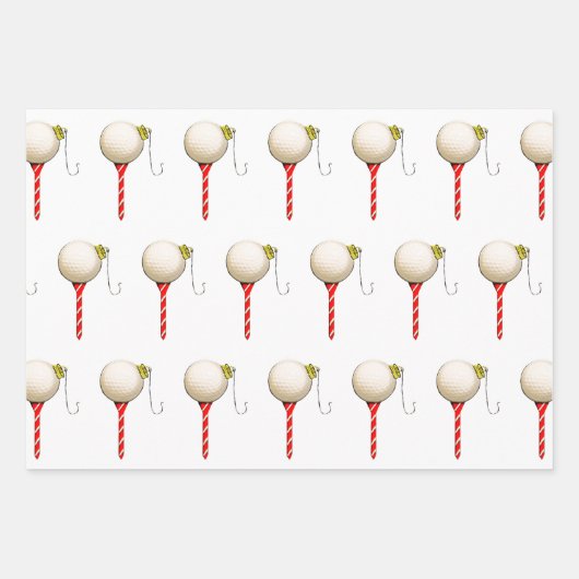 Creatieve Golf Kerstmis Inpakpapier Vel (Voorkant 2)