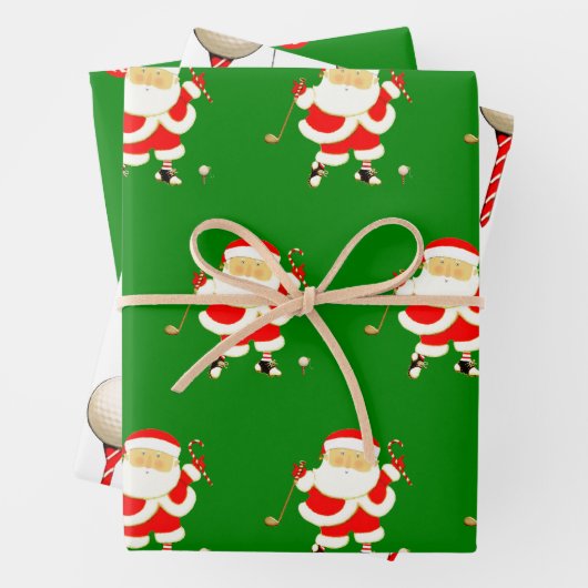Creatieve Golf Kerstmis Inpakpapier Vel (In situ)