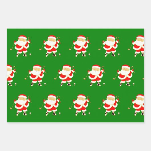 Creatieve Golf Kerstmis Inpakpapier Vel (Voorkant)