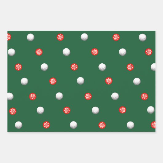 Creatieve Golf Kerstmis Inpakpapier Vel (Voorkant 3)