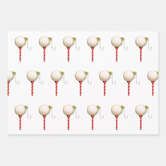 Creatieve Golf Kerstmis Inpakpapier Vel (Voorkant 2)