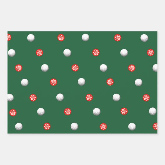 Creatieve Golf Kerstmis Inpakpapier Vel (Voorkant 3)