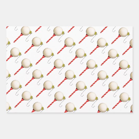 Creatieve Golf Kerstmis Inpakpapier Vel (Voorkant 2)