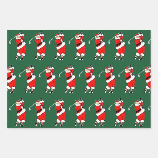 Creatieve Golf Kerstmis Inpakpapier Vel (Voorkant)