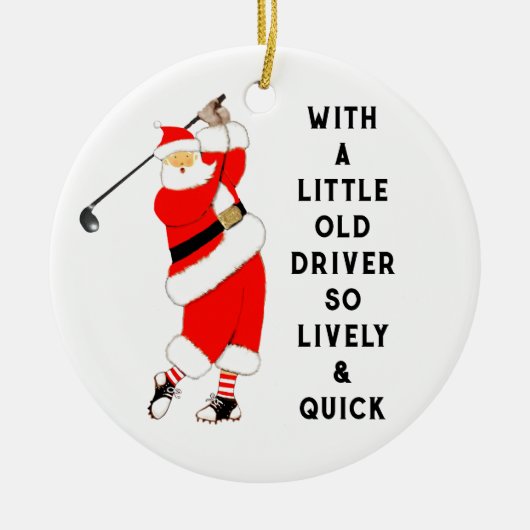 Creatieve Golf Kerstmis Keramisch Ornament (Voorkant)