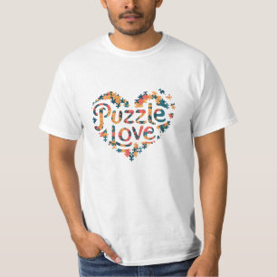 Creatieve graphics met puzzelthema t-shirt
