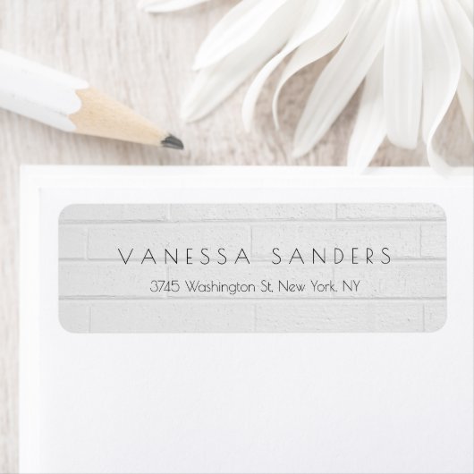 Creatieve Grijze Muur Professioneel Modern Uniek Etiket (Insitu)