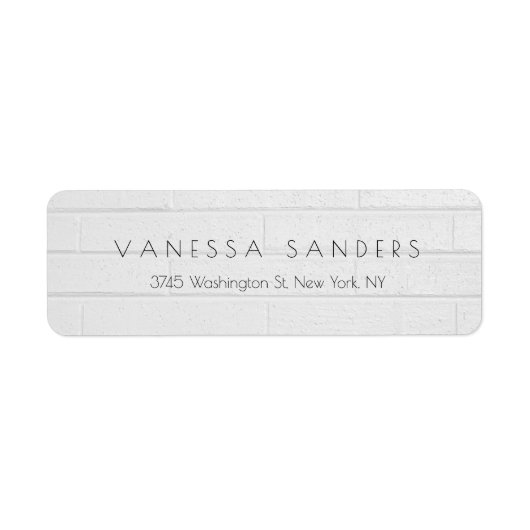 Creatieve Grijze Muur Professioneel Modern Uniek Etiket (Voorkant)