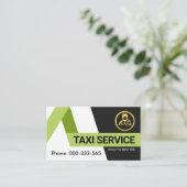 Creatieve groene taxiroutes visitekaartje (Staand voorkant)