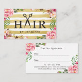 Creatieve Hair Scissor Typography Salon Afspraak Afsprakenkaartje (Voorkant / Achterkant)