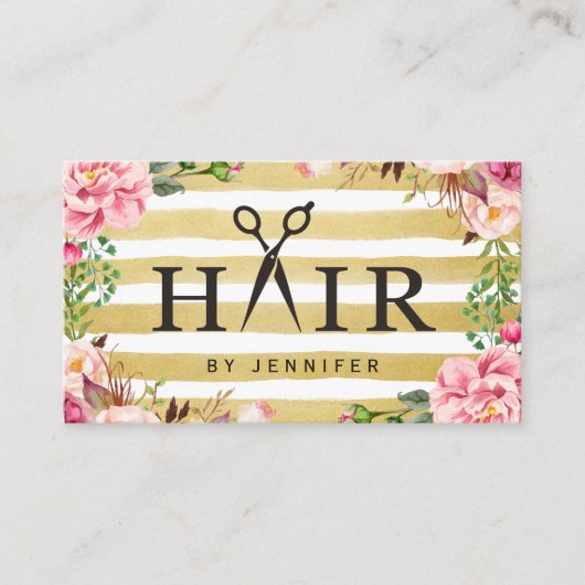 Creatieve Hair Scissor Typography Salon Afspraak Afsprakenkaartje (Voorkant)