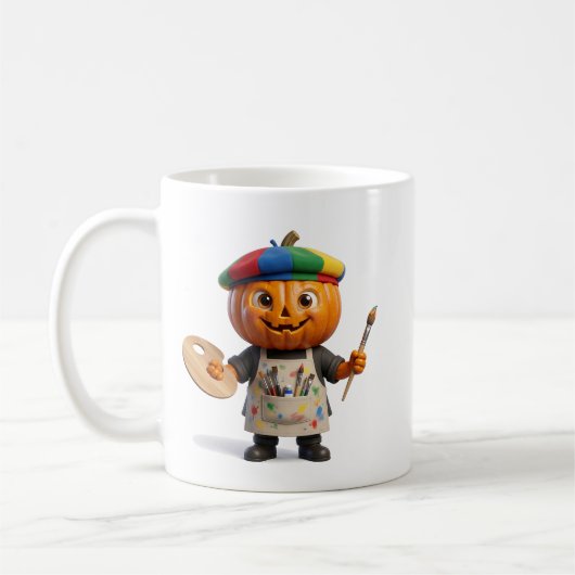 Creatieve Halloween Pompoen Kunst Koffiemok (Links)