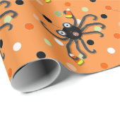 Creatieve Halloween Spider Polkadots Cadeaupapier (Rol Hoek)