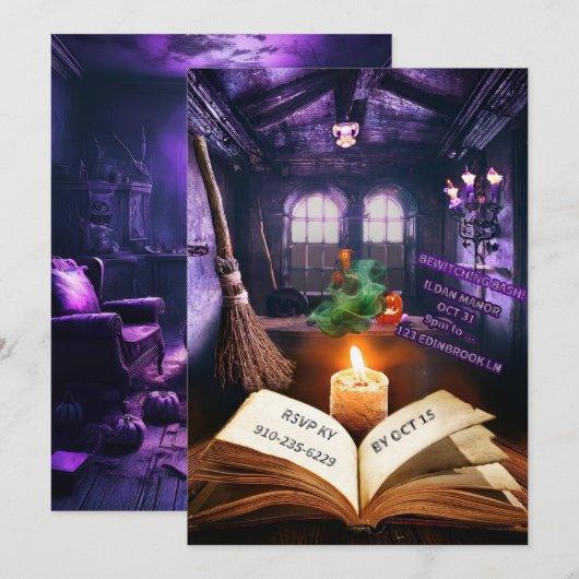 Creatieve Halloween Uitnodiging Sjablonen (Voorkant / Achterkant)